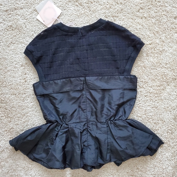 ASOS Black Peplum Top XS Amy Lynn - Picture 2 of 4